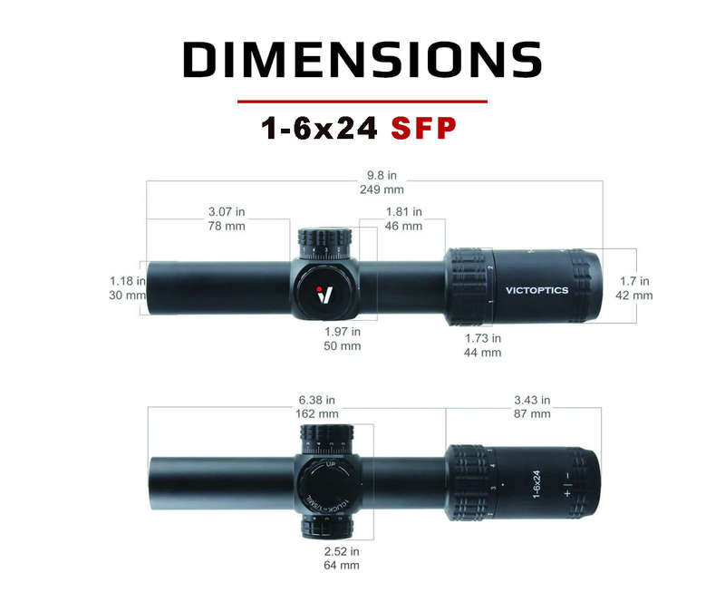 VECTOR OPTICS - S6 RIFLE SCOPE 1-6X24 SFP LPVO