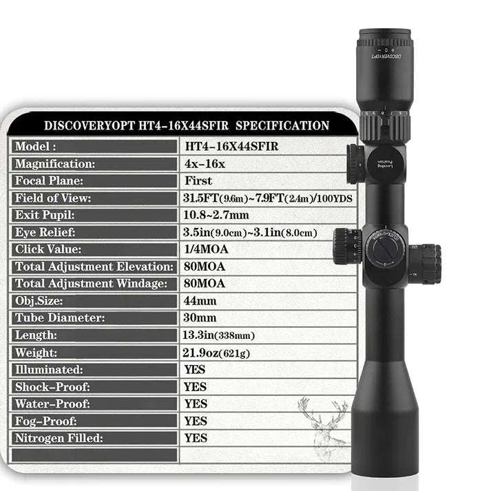 DISCOVERY HT-GEN 2 4-16X44 SFIR FFP SCOPE