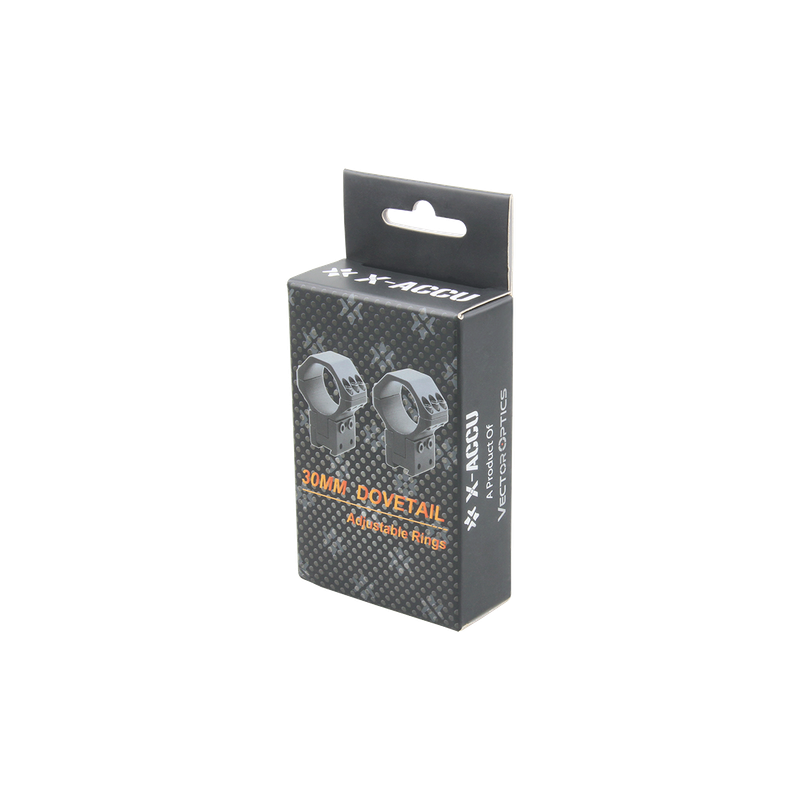 VECTOR OPTICS DOVETAIL RINGS 30MM 40MOA