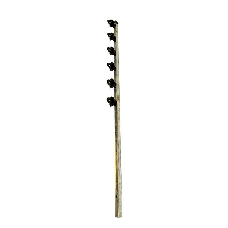 FENCE POLE 6 LINE SQUARE TUBE GAL STRAIGHT