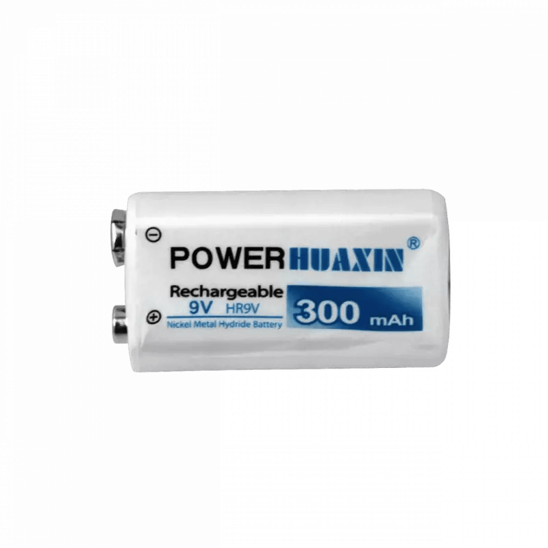 HUAXIN Ni-MH 9V BATTERY (RECHARGEABLE) - 300 MAH