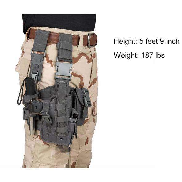 MOLLE DROPLEG PLATFORM W/ POUCHES - BLACK