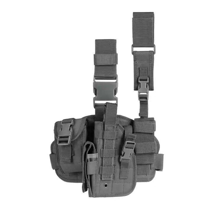 MOLLE DROPLEG PLATFORM W/ POUCHES - BLACK