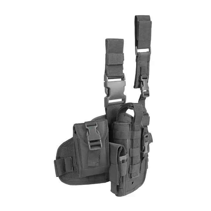 MOLLE DROPLEG PLATFORM W/ POUCHES - BLACK