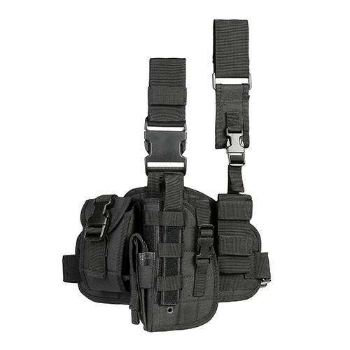 MOLLE DROPLEG PLATFORM W/ POUCHES - BLACK