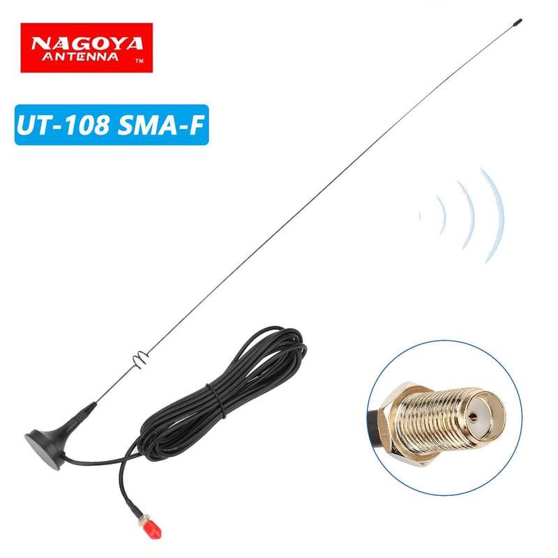 NAGOYA UT-108UV MAGNETIC BASE CAR AERIAL (SMA-M)