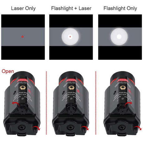 PICATINNY-MOUNTED FLASHLIGHT / LASER COMBO