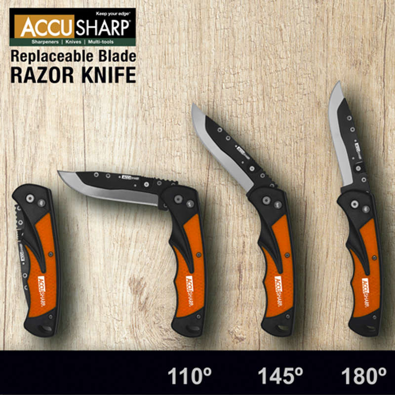 ACCUSHARP RAZOR KNIFE + 2 REPLACEMENT BLADES