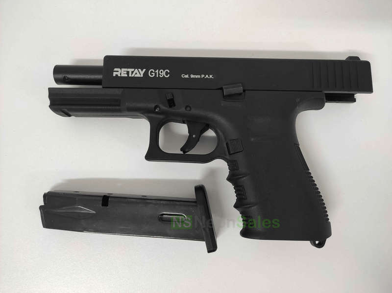 RETAY G19C BLANK GUN - BLACK