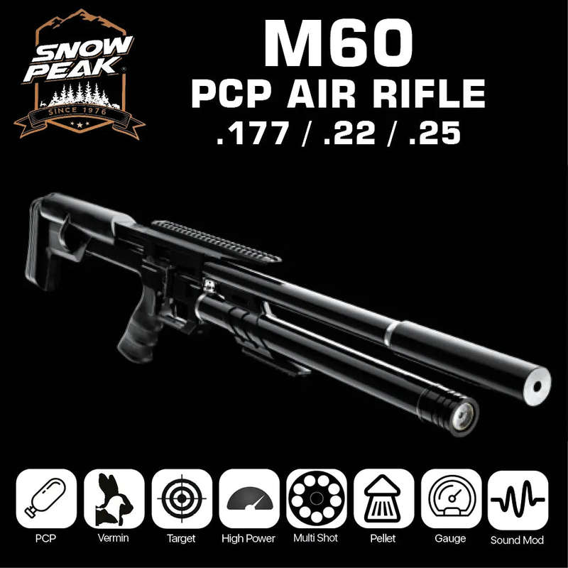 SNOWPEAK M60B PCP RIFLE (350CC BOTTLE) .22 CAL