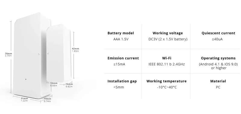 SONOFF DW2 WI-FI DOOR/WINDOW SENSOR