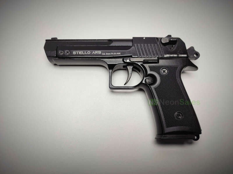 STELLO AR-9 BABY EAGLE+10 BLANKS+ HOLSTER+ TEARGAS