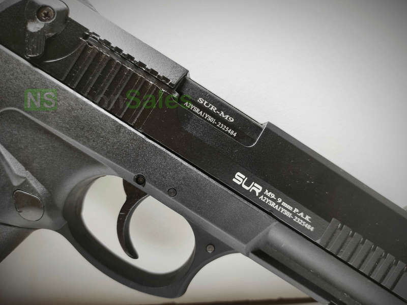 SUR ARMS M9 BLANK GUN - BLACK