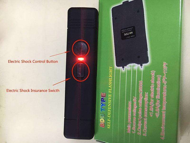 TYPE 800 STUN GUN W/ FLASHLIGHT - BLACK