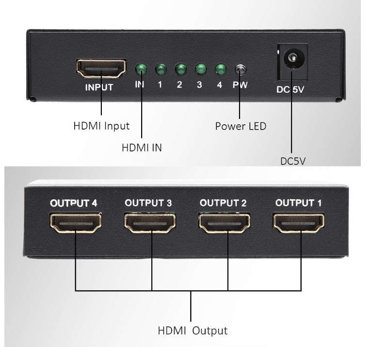 UNBRANDED HDMI SPLITTER 1 TO 4 4K