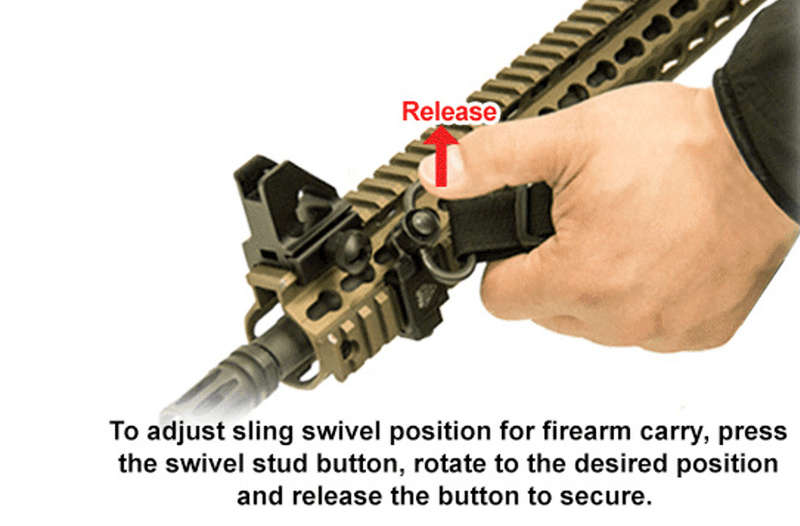 UTG® QD SLING SWIVEL ADAPTER, PICATINNY 45 OFFSET