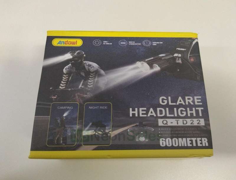 ANDOWL RECHARGEABLE GLARE HEADLIGHT 600M - Q-TD22