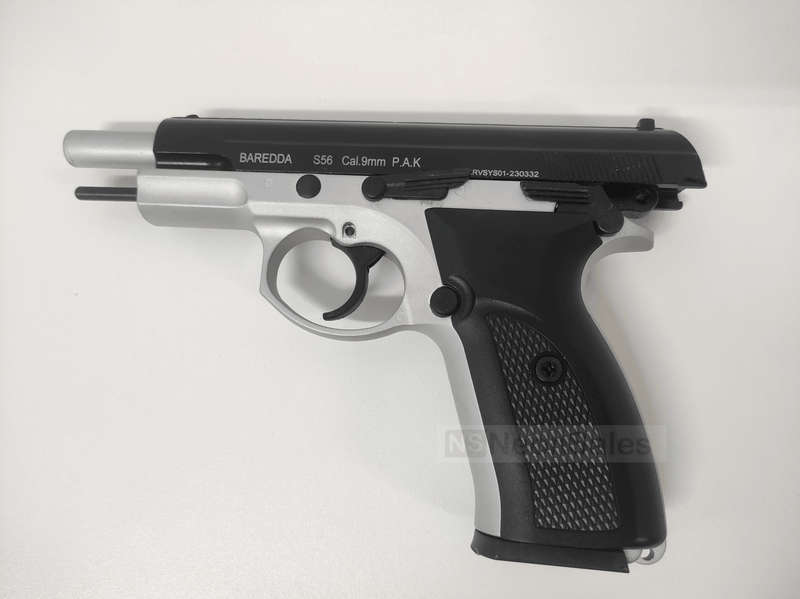 BAREDDA S56 BLANK GUN - BLACK & WHITE