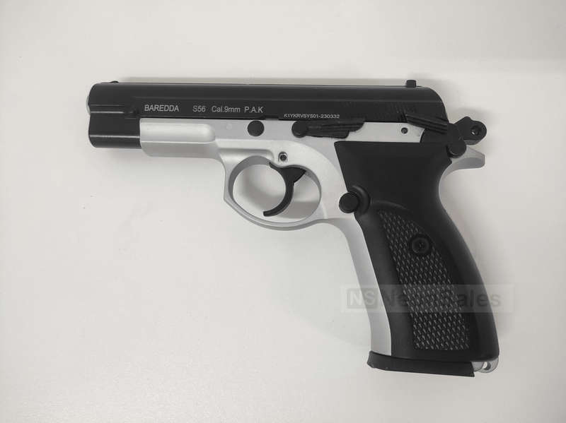 BAREDDA S56 BLANK GUN - BLACK & WHITE