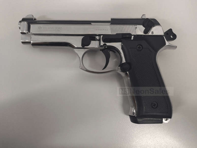 BLOW F92 BLANK GUN - SHINY CHROME