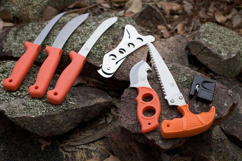 BUFFALO RIVER GAME PROCESSING ORANGE KNIFE SET