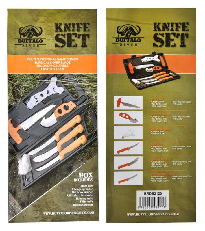 BUFFALO RIVER GAME PROCESSING ORANGE KNIFE SET