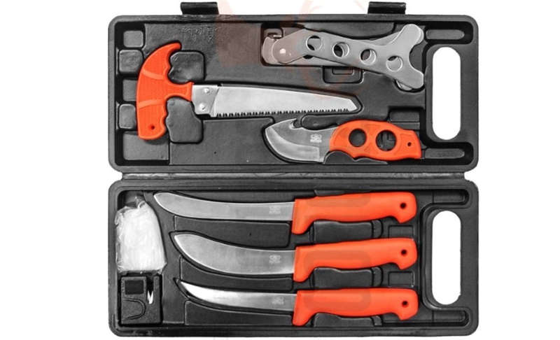 BUFFALO RIVER GAME PROCESSING ORANGE KNIFE SET