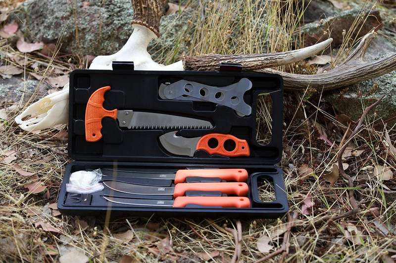 BUFFALO RIVER GAME PROCESSING ORANGE KNIFE SET