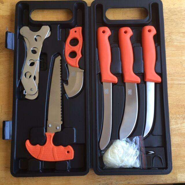 BUFFALO RIVER GAME PROCESSING ORANGE KNIFE SET
