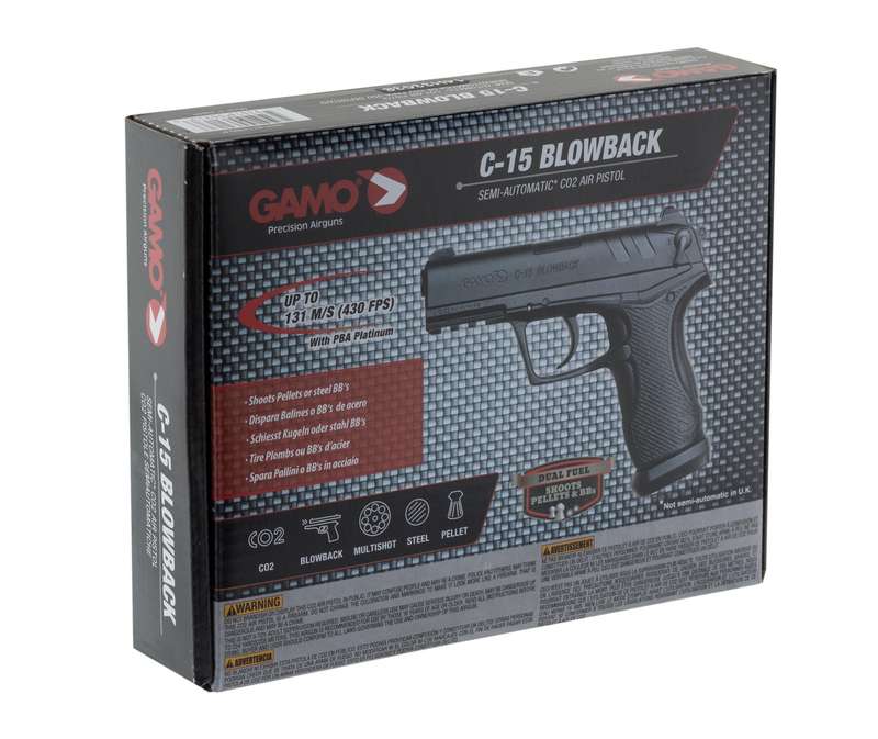 GAMO C15 CO2 PISTOL .177 - DUAL FED