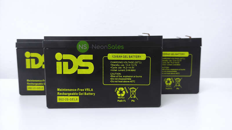 IDS 12V 8AH RECHARGEABLE GEL BATTERY