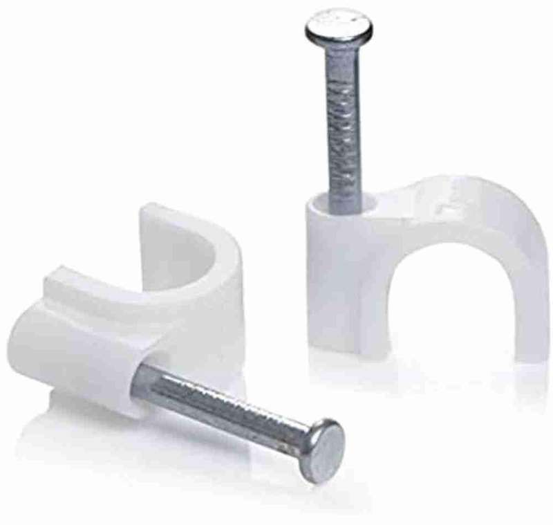 NAIL IN CLIPS ROUND WHITE 20MM 1'S