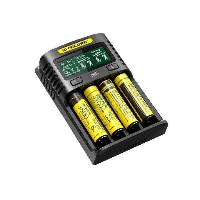 NITECORE UMS4  BATTERY CHARGER - 4 SLOT, MINI-USB