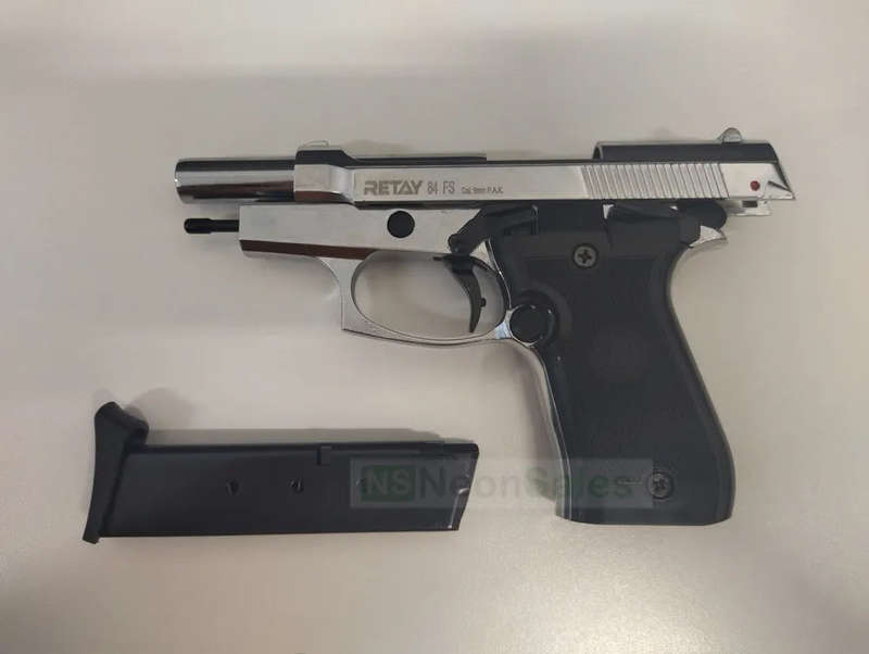 RETAY 84FS BLANK GUN - SHINY CHROME