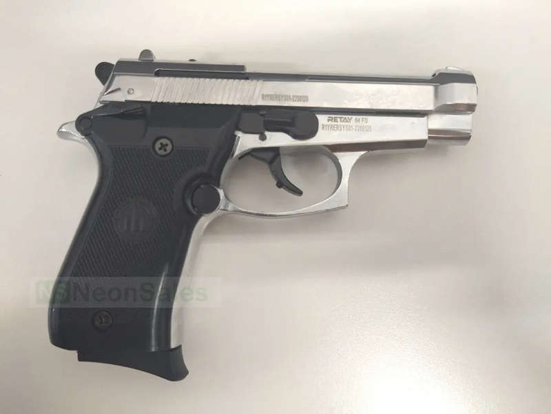 RETAY 84FS BLANK GUN - SHINY CHROME