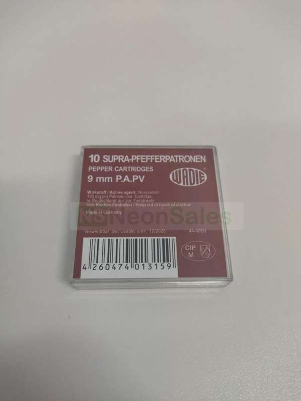 WADIE PEPPER CARTRIDGE FOR BLANK GUNS - 10's