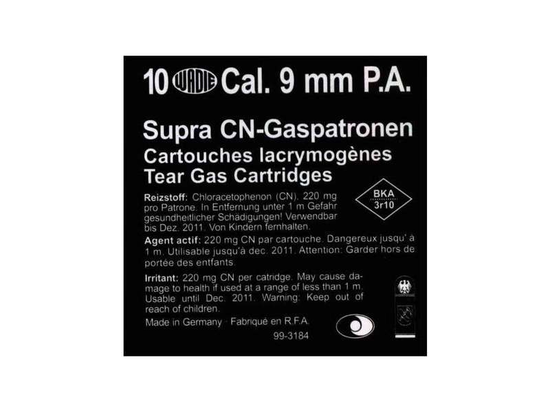 WADIE TEARGAS CARTRIDGE FOR BLANK GUNS - 1's