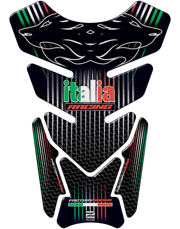Aprilia Carbon Fibre Black and Grey Motor Bike Tank Pad. Italia Racing Universal Fit  Motor Bike ...