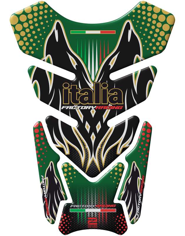 Aprilia  Green  Motor Cycle Tank Pad. Universal Fit Italia Racing  Motor Bike Tank Pad / Protector
