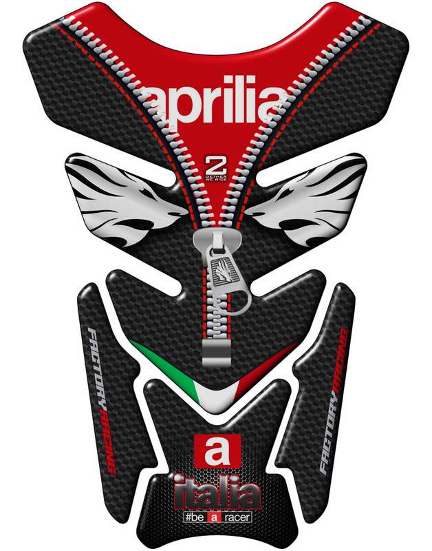 Aprilia Motor Bike Tank Pad Protector -  Aprilia  Italia Factory  Racing  Black Carbon Fibre, and...