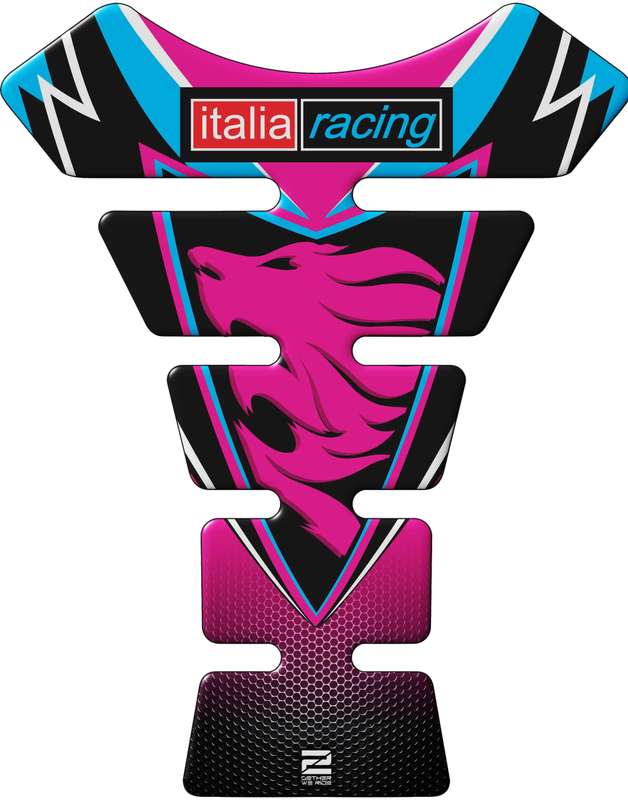 Aprilia Motor Bike Tank Pad Protector -  Aprilia  Italia  Racing Black, Pink and Blue Universal F...