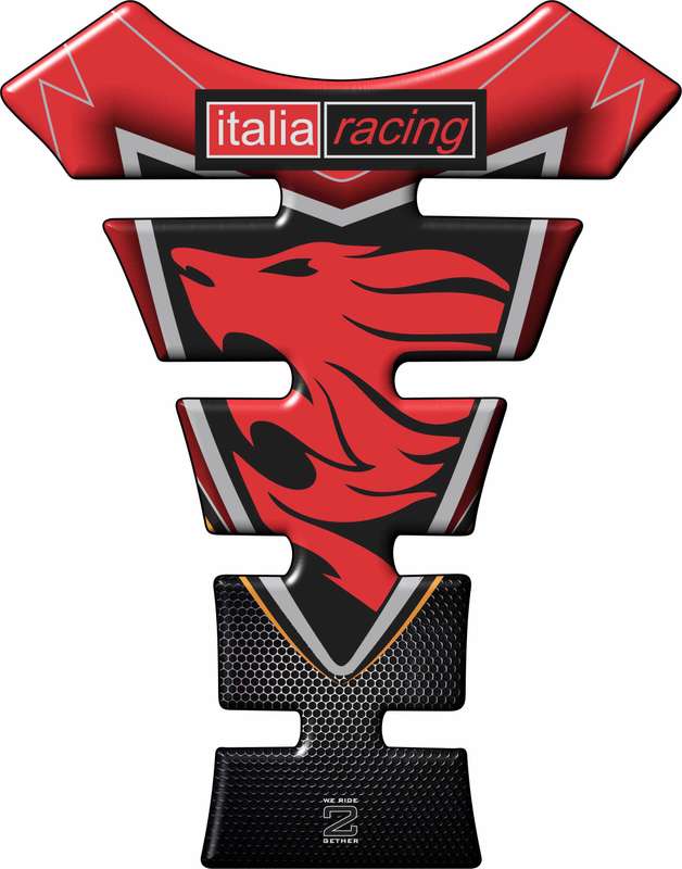 Aprilia  RSV 1000,  RS250, RSV4, RSV4R, FALCO etc Italia Racing  Red and Black Universal Fit  Mot...