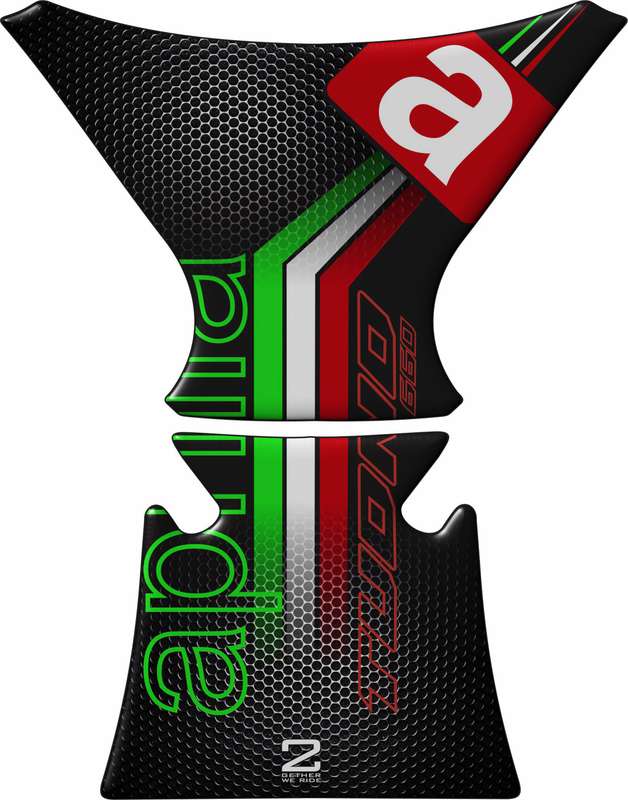 Aprilia  RS 660 Motor Bike Tank Pad . Black Honey Comb Universal Fit  Bike Tank Pad / Protector