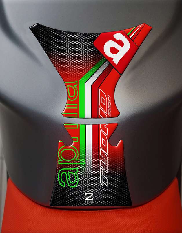 Aprilia  RS 660 Motor Bike Tank Pad . White and Black Honey Comb Universal Fit  Bike Tank Pad / P...