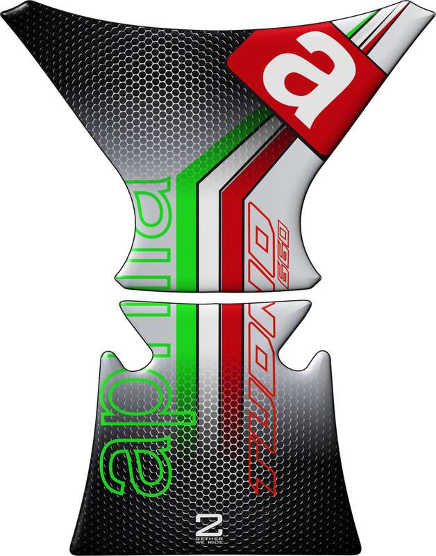 Aprilia  RS 660 Motor Bike Tank Pad . White and Black Honey Comb Universal Fit  Bike Tank Pad / P...