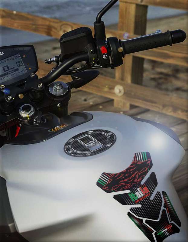 Aprilia Red Italia Racing Motor Bike Tank Pad / Protectortor. Universal Fit Tank Pad.