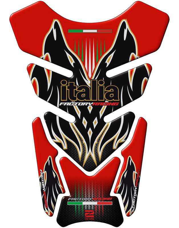 Aprilia  Red Universal Fit Italia Racing  Red and Black Motor Bike Tank Pad / Protector