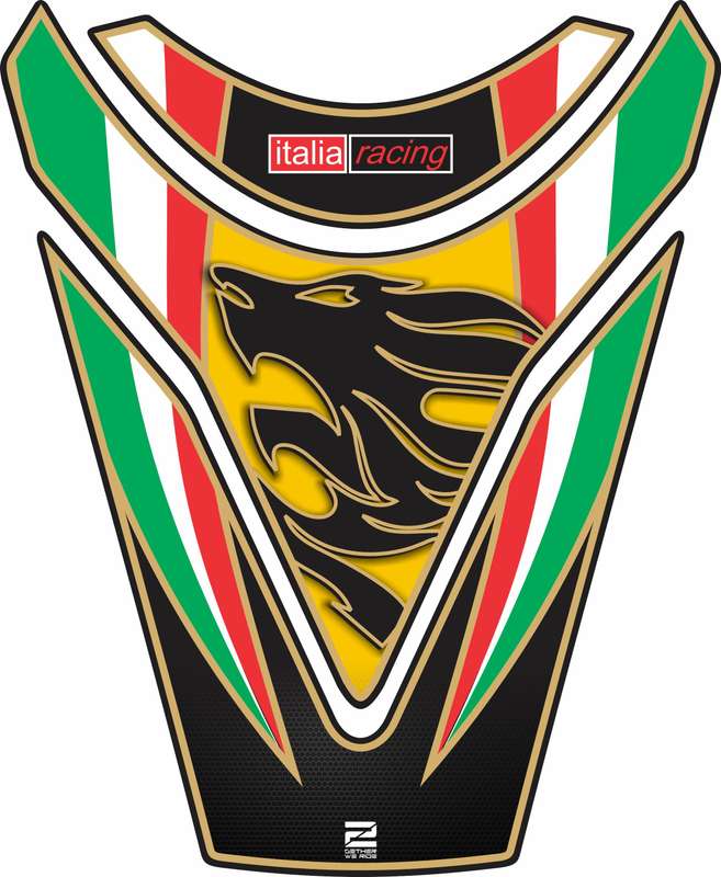 Aprilia Tuona RSV4 Tank Pad. Black with Italian Colours, Tank Pad Protector. 2009 - 2014