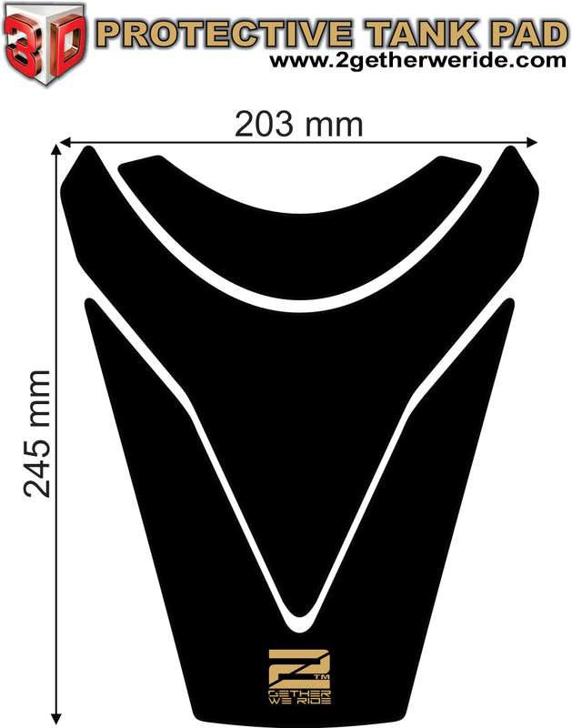 Aprilia Tuona RSV4 Tank Pad. Red with Italian Colours, Tank Pad Protector. 2009 - 2014