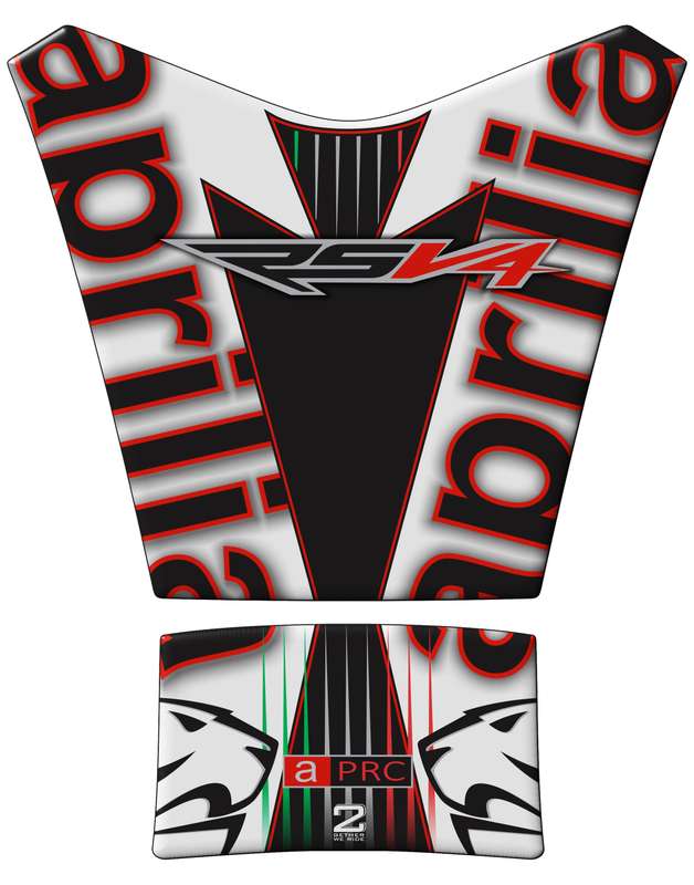 Aprilia Tuona RSV4 White Italia Motor Bike Tank Pad Protector 2015 - 2019